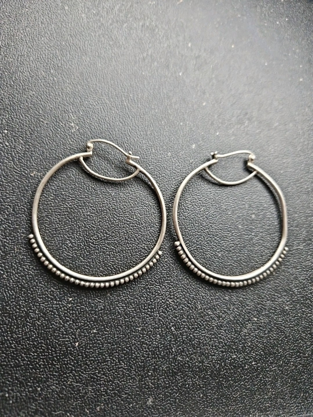 Sundance Satya Sterling 925 Embrace Simplicity Large Hoop Circular Earrings